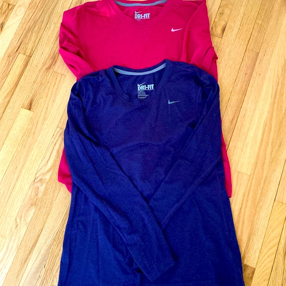Bundle of long sleeve Nike strength dri-fit shirts